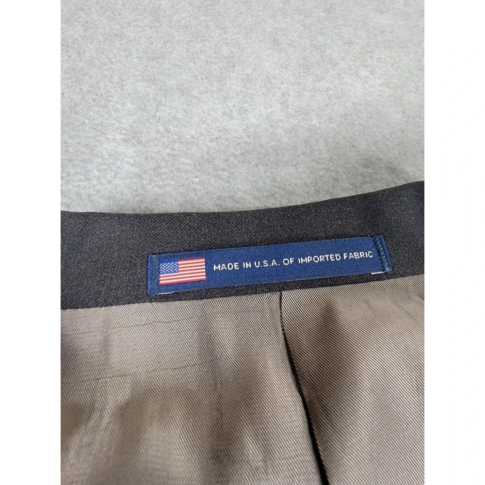Vintage Hart Schaffner Marx Blazer Jacket Sport Coat Mens‎ 44R Gray Wool USA
